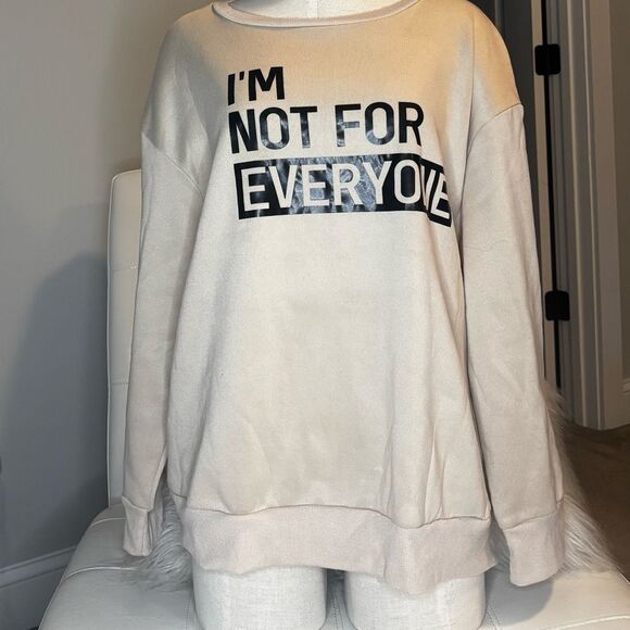 SHEIN Beige Statement Sweatshirt - Picture 2 of 4